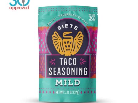 TACO SEASONING MILD 37G SIETE Fashion