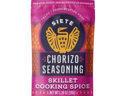 CHORIZO SEASONING MILD 39G SIETE Online Sale