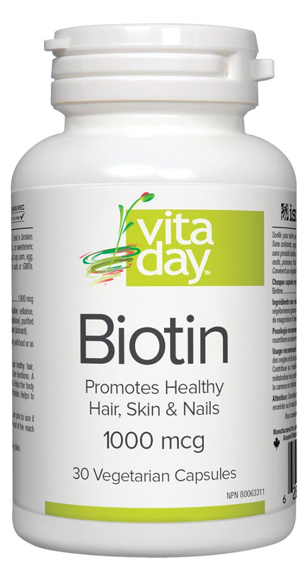 BIOTIN 1000MCG 30VCAP VITADA Hot on Sale