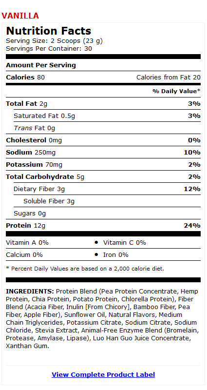 VEGAN PROTEIN 690g VANILLA Online Hot Sale