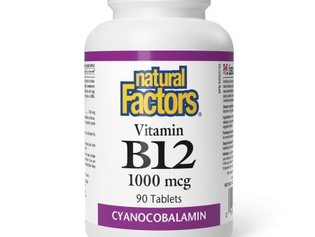 Natural Factors Vitamin B12   1000 mcg  90 Tablets Hot on Sale