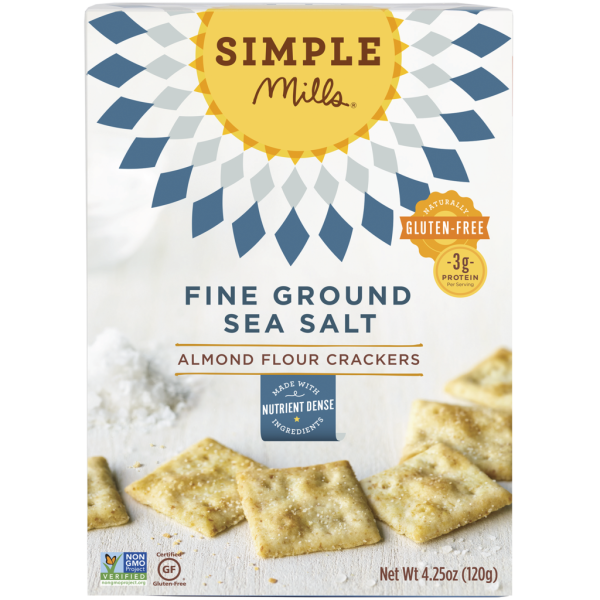 ALMOND FLOUR CRACKERS 120G FINE GROUND SEA SALT on Sale