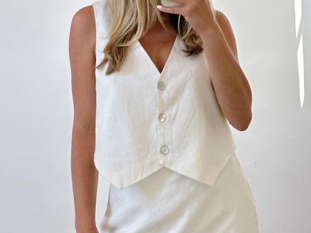 All Night Skort ~ White Linen Online Hot Sale