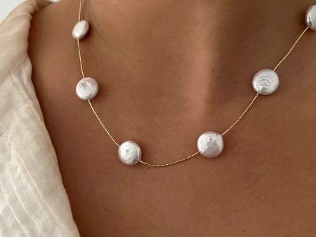 ALV Jewels Lauren Pearl Necklace ~ Pearl Gold Hot on Sale